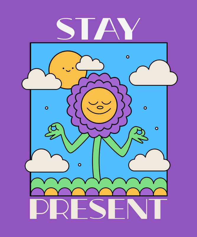 T Shirt Design Maker Featuring A Happy Plant With A Positive Quote