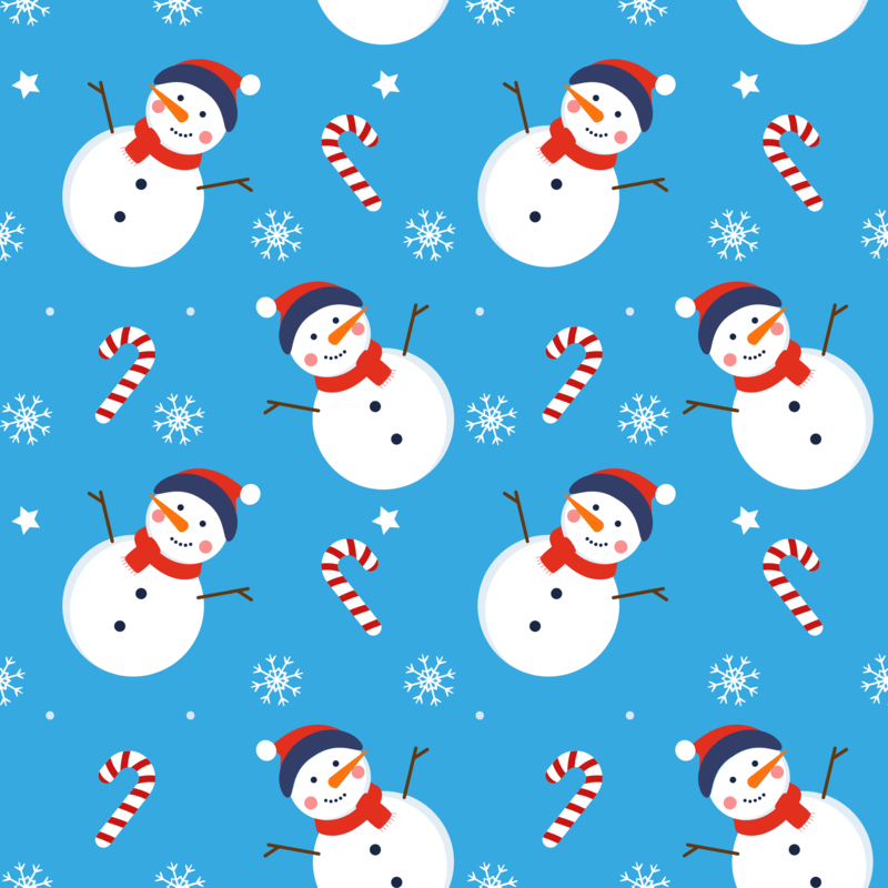 Wrapping Paper Print Pattern Design Generator With A Xmas Theme And Snowman Graphics