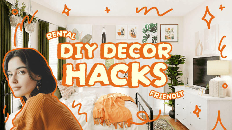 Youtube Thumbnail Template For A DIY Home Decor Hacks Vlog