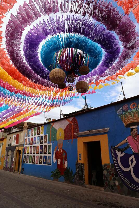 Papel Picado Hanging From A Street In Oaxaca By Pexels