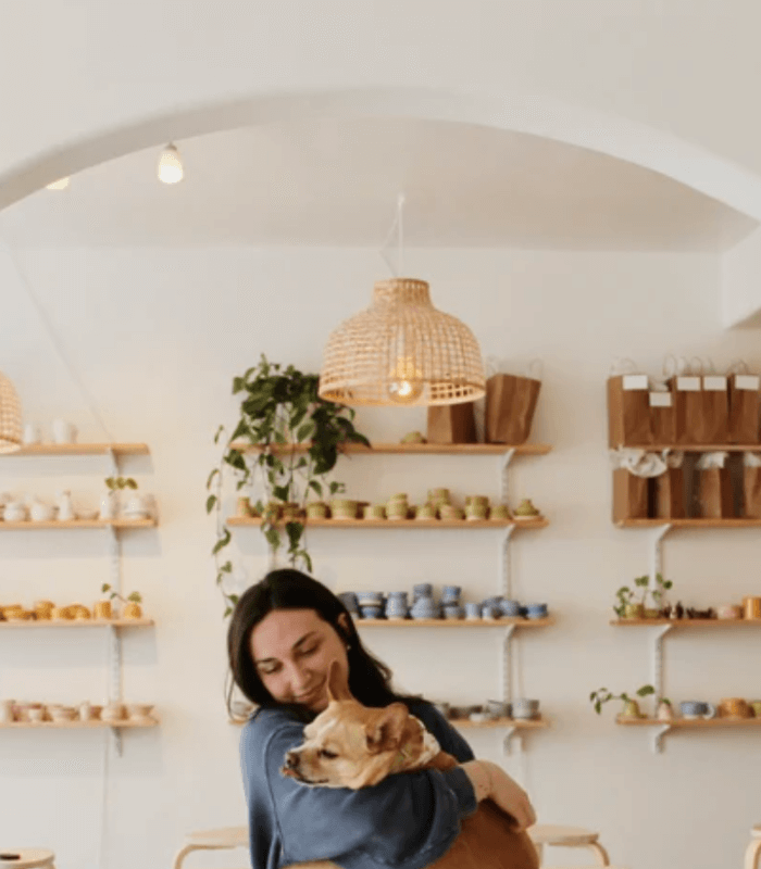 Whimsybywyeth, An Etsy Seller, In Her Community Pottery Studio, Pinch.