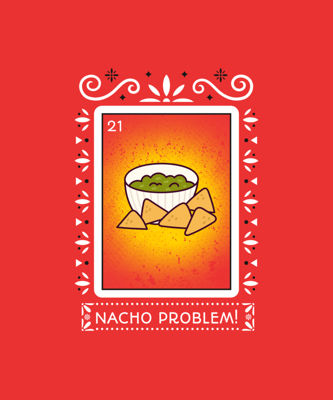 Mexican T Shirt Design Creator With A Framed Graphic Of A Bowl Of Guacamole