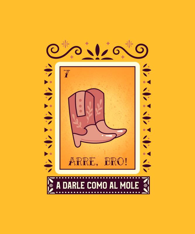 T Shirt Design Generator Featuring A Mexican Popular Phrase