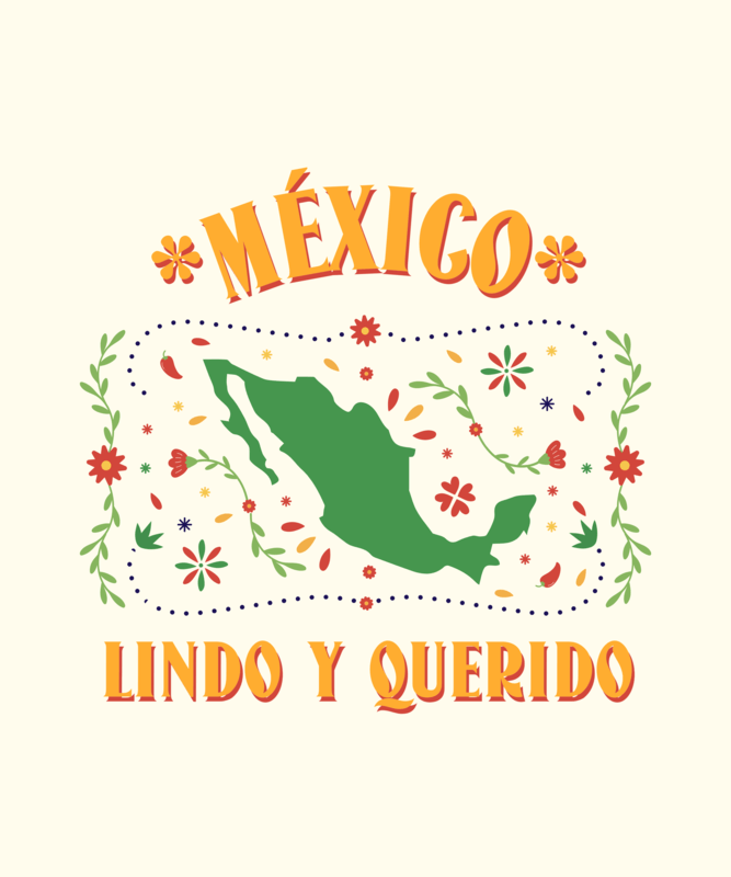 T Shirt Design Maker Featuring A Map Of Mexico