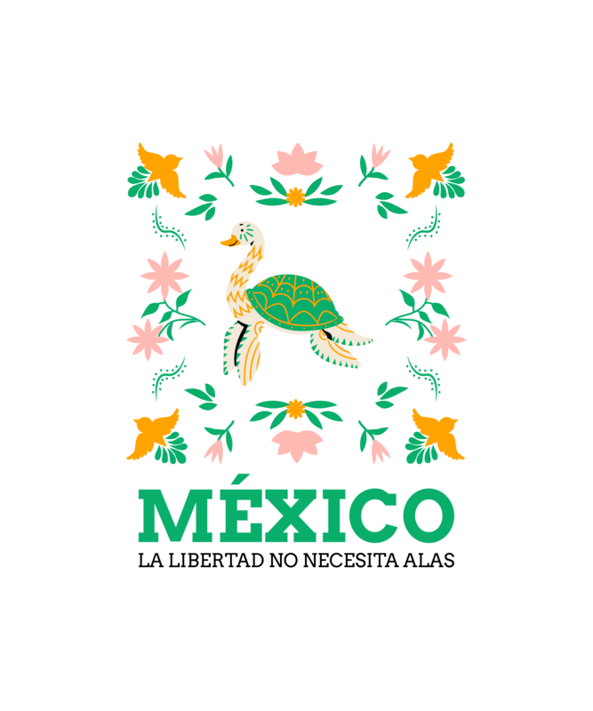 T Shirt Design Maker Featuring A Mexican Theme With A Duck Turtle Animal Graphic