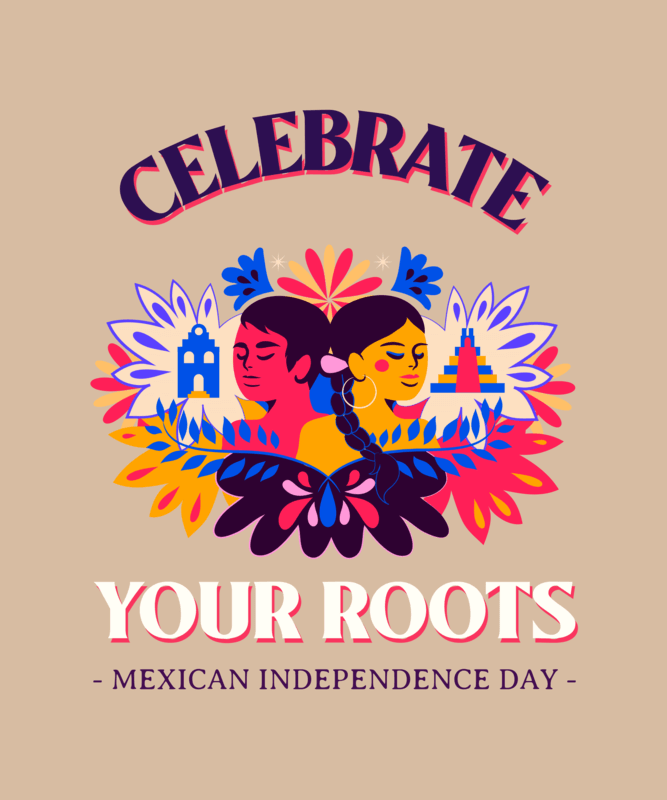 T Shirt Design Template For A Hispanic Heritage Month Celebration