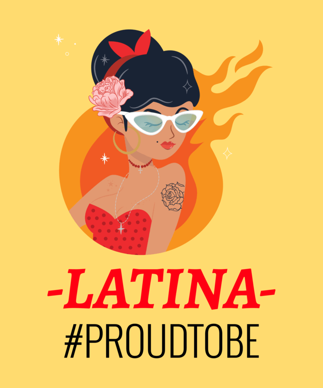 T Shirt Design Template For Proud Latinas