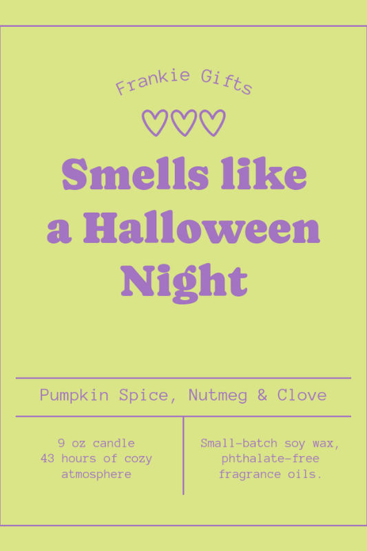 Candle Label Design Maker With A Smell Inspired By Halloween