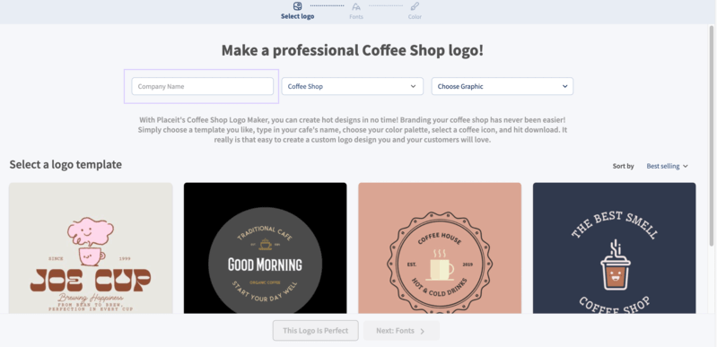 Coffee Shop Logo Maker Text Field