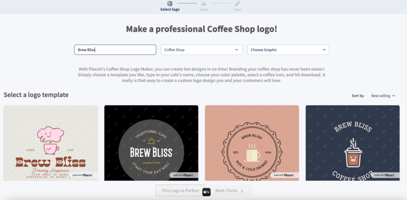 Entering A Coffee Shop Name In Placeit's Coffee Shop Logo Maker