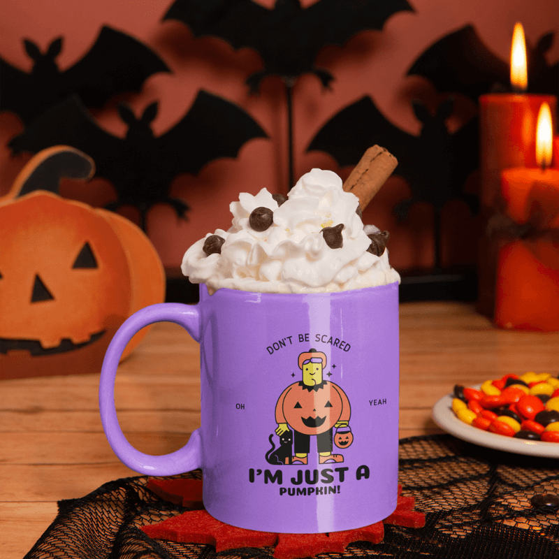 Halloween Mockup Featuring An 11 Oz Coffee For Halloween