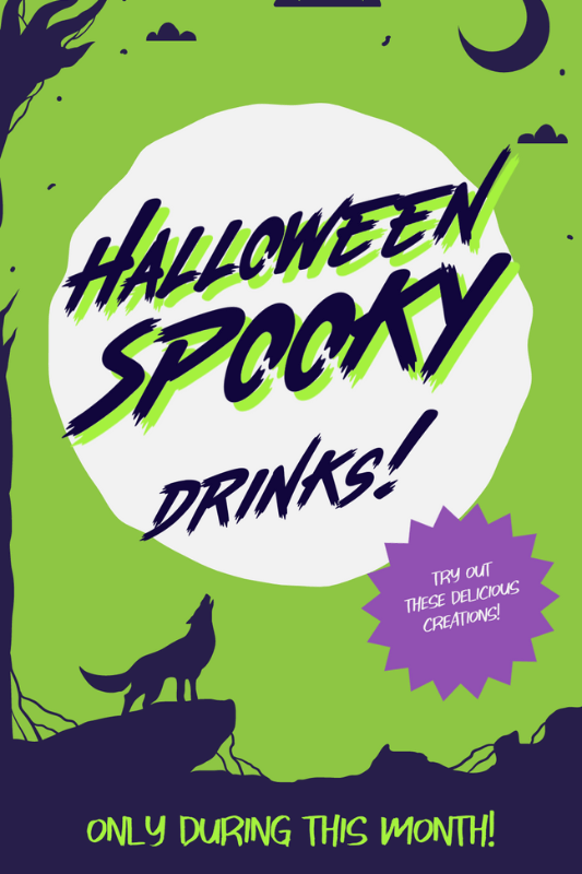 Instagram Story Creator Featuring An Illustrated Howling Wolf For A Halloween Season Drinks Ad