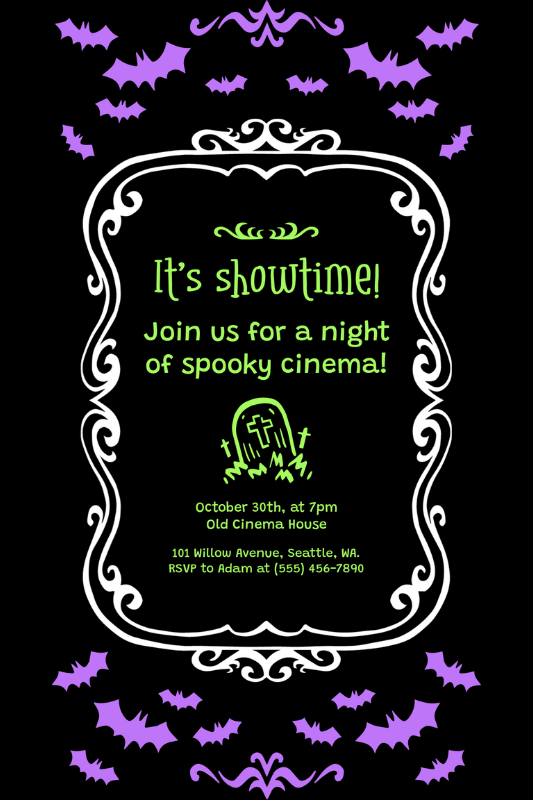 Instagram Story Generator For A Spooky Cinema Night With A Mischievous Character Inspired Theme