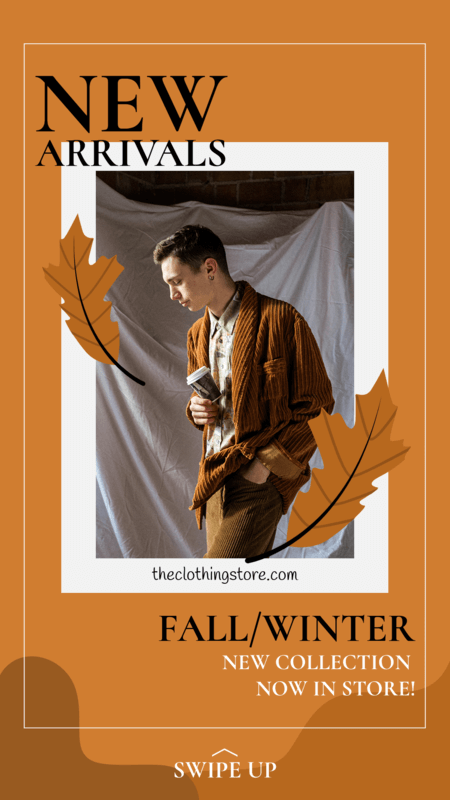 Instagram Story Template For A Fall Winter New Arrivals Promo