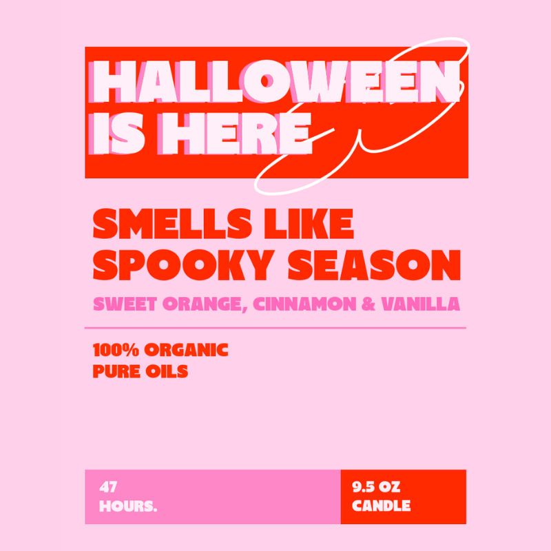 Scented Candle Label Generator Featuring A Halloween Smell