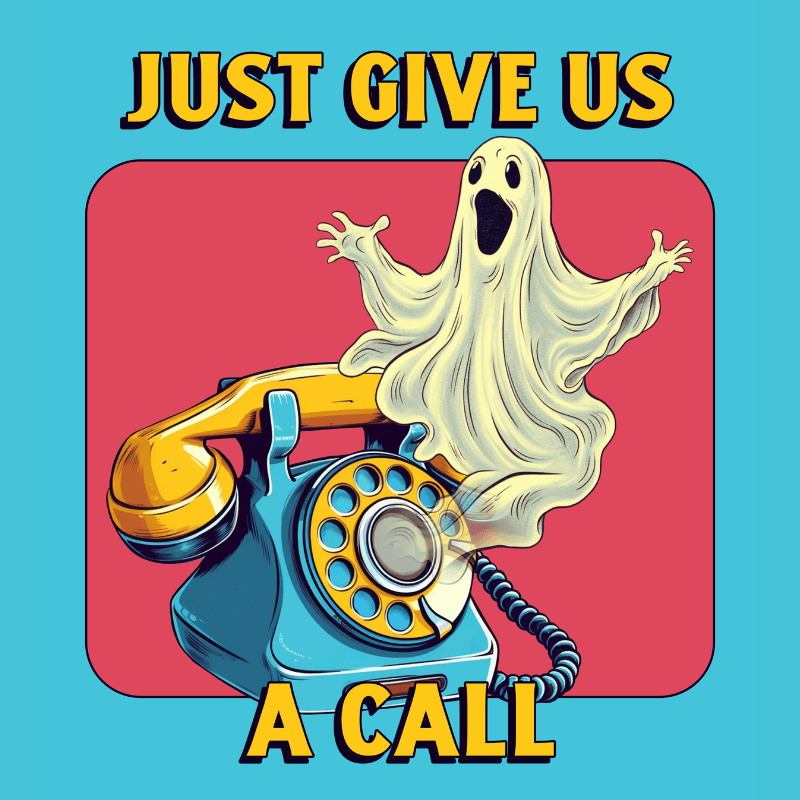 T Shirt Design Generator Featuring A Ghostbusters Inspired Illustration Of A Corded Phone