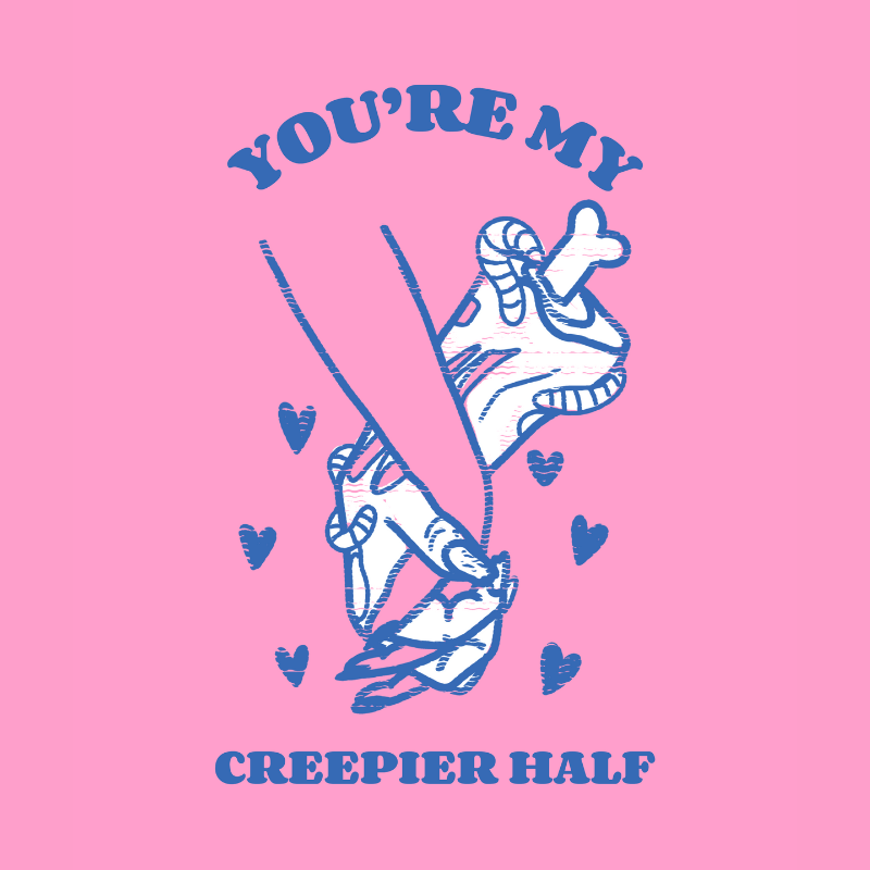 T Shirt Design Maker Featuring A Corny Love Quote For Valloween