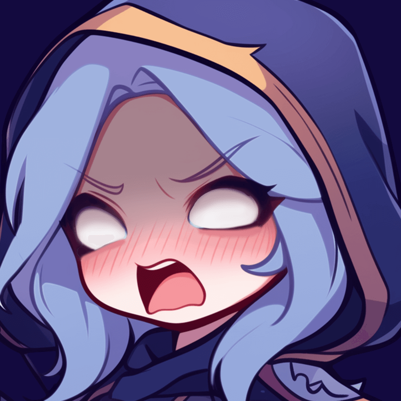 Avatar Template Featuring An Angry Girl Illustration Inspired By A Battle Arena