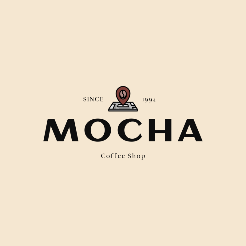 Logo Template For A Coffee Shop With Coffee Graphics