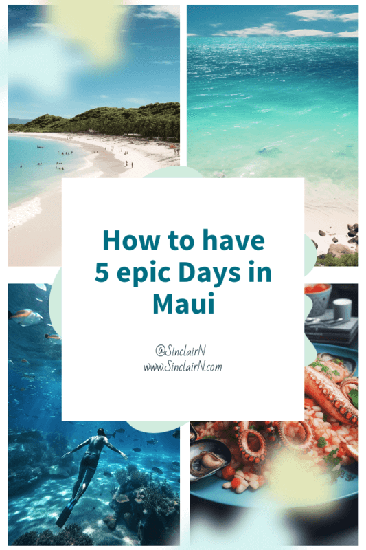 Social Pinterest Pin Maker Featuring Travel Ideas In Maui