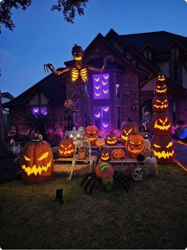 Beautiful Halloween Decorations In A Backyard, Illustrating A Halloween Marketing Ideas Post