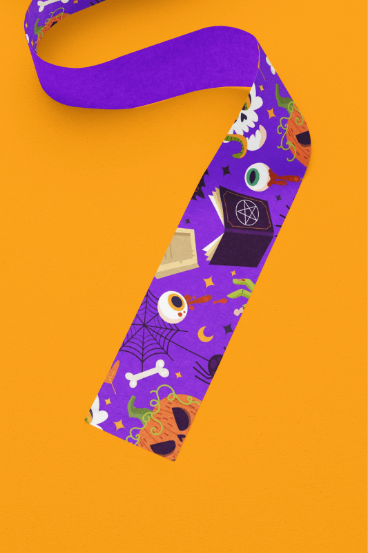 Branding Tape Mockup Featuring A Halloween Background