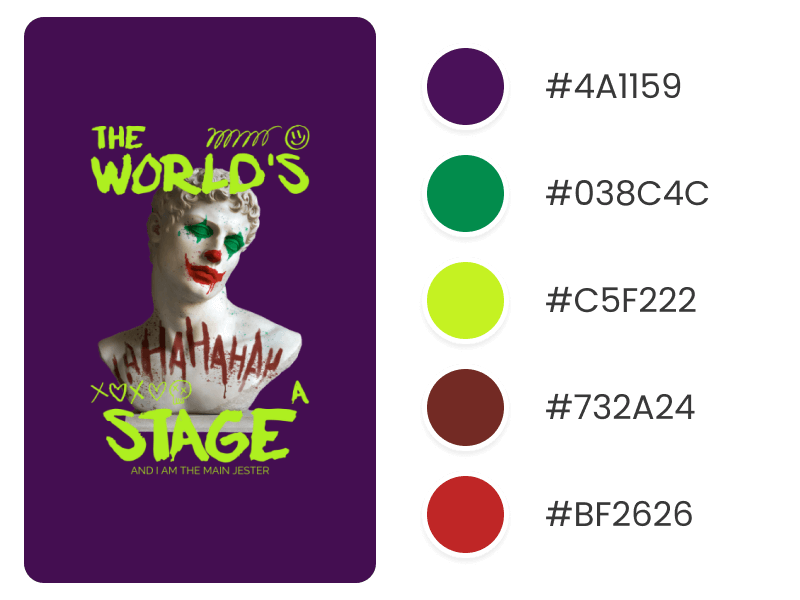 Clown Supervillains Film Inspired T Shirt Design Maker Featuring A Quote