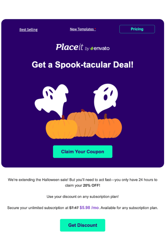 Halloween Email Real Life Example To Illustrate A Halloween Marketing Ideas Blog