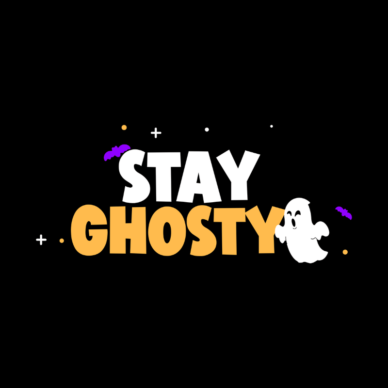 Halloween T Shirt Design Creator Featuring Illustrations Of A Ghost And Bats