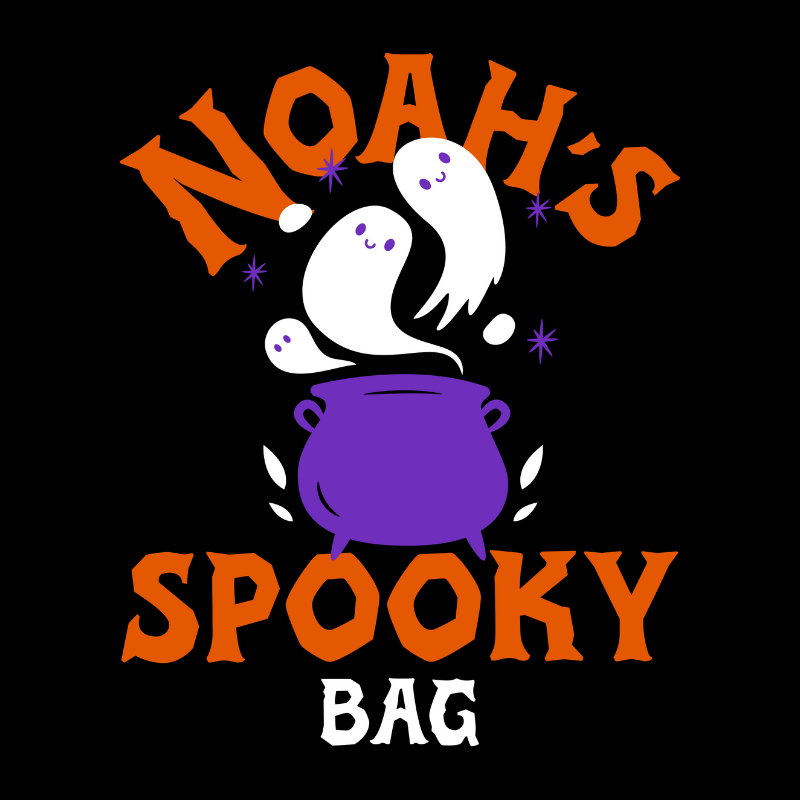 Halloween Themed Tote Bag Design Maker Featuring Some Spooky Ghosts