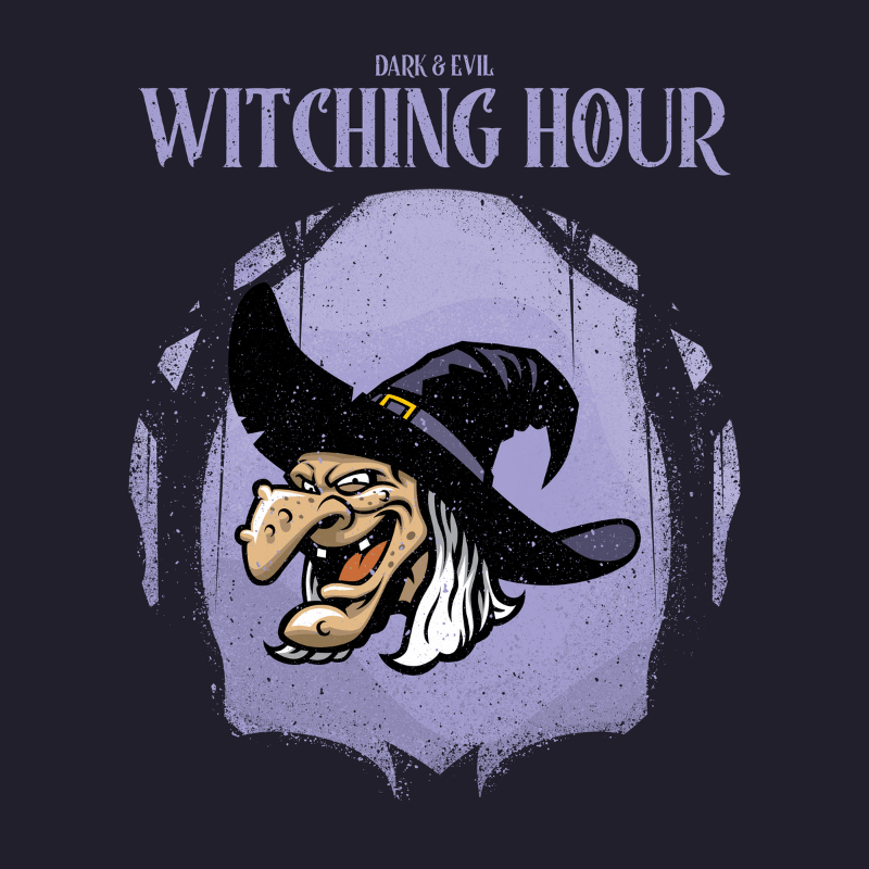 Illustrated Halloween T Shirt Design Generator Featuring An Old Witch