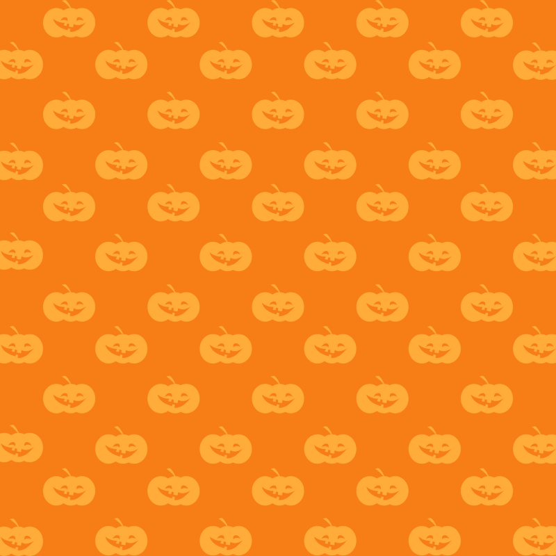 Print Pattern Design Template For Halloween Gifts Featuring Friendly Orange Pumpkins