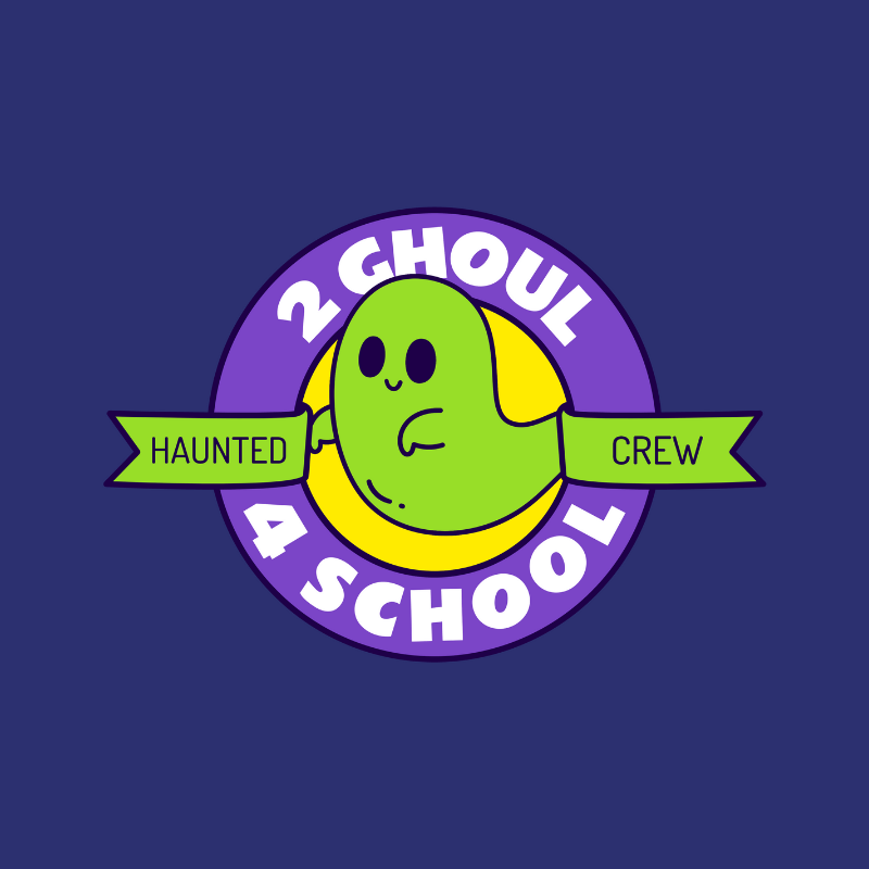 T Shirt Design Generator Featuring A Badge Design With A Happy Green Ghost Illustration