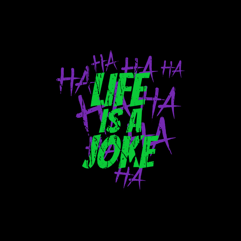 T Shirt Design Maker Featuring A Quote Inspired By A Clown Supervillains Movie