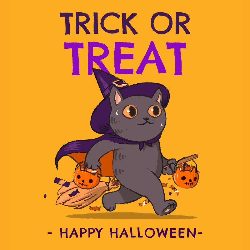 T Shirt Design Maker Featuring Halloween Cat Illustrations