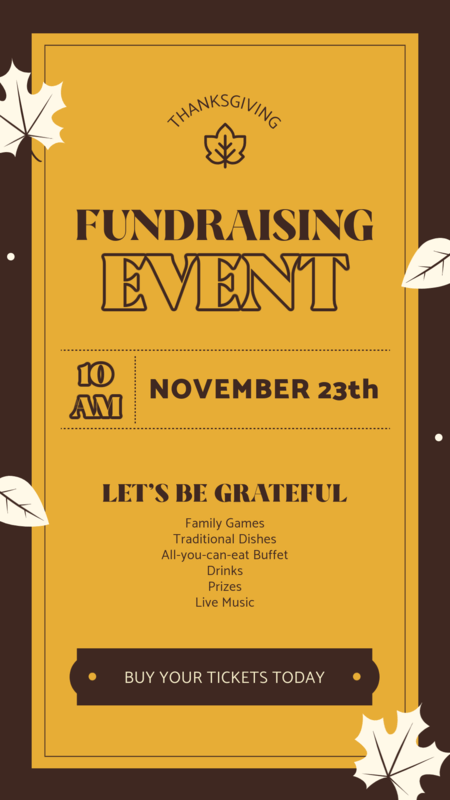 Instagram Story Template For A Thanksgiving Fundraising Event