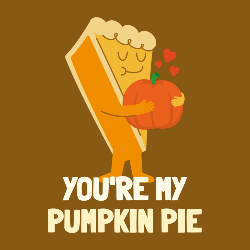 T Shirt Design Template Featuring A Slice Of Pumpkin Pie Graphic For Thanksgiving