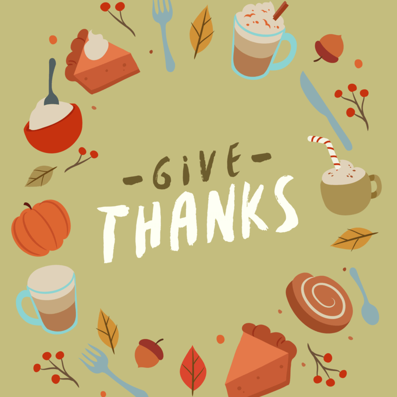 T Shirt Design Template With Thanksgiving Food Graphics