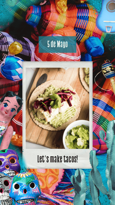 5 De Mayo Based Instagram Story Template With Pretty Mexican Items