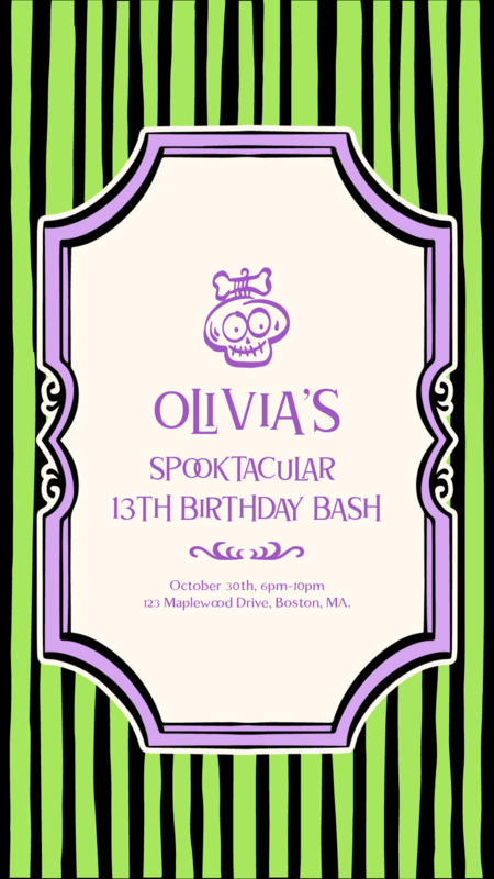 Birthday Party Instagram Story Template Featuring A Style Inspired By A Mischievous Character