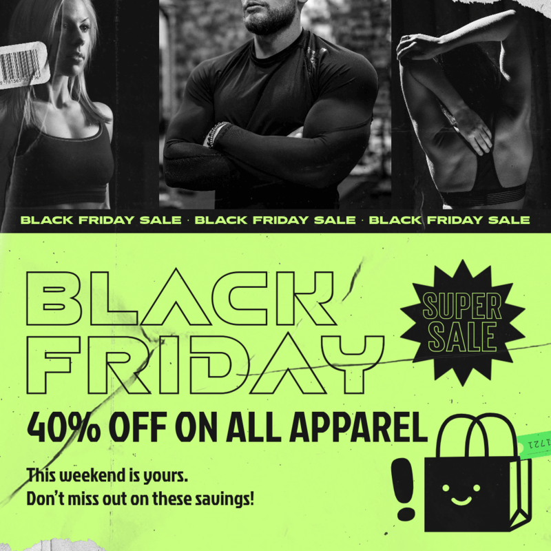 Black Friday Instagram Post Creator For Apparel Discount Deals