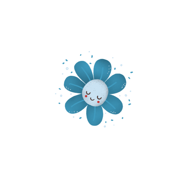 Blue Flower Graphic