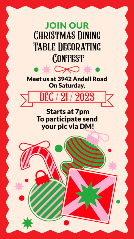 Christmas Dining Decorating Contest Instagram Story Maker