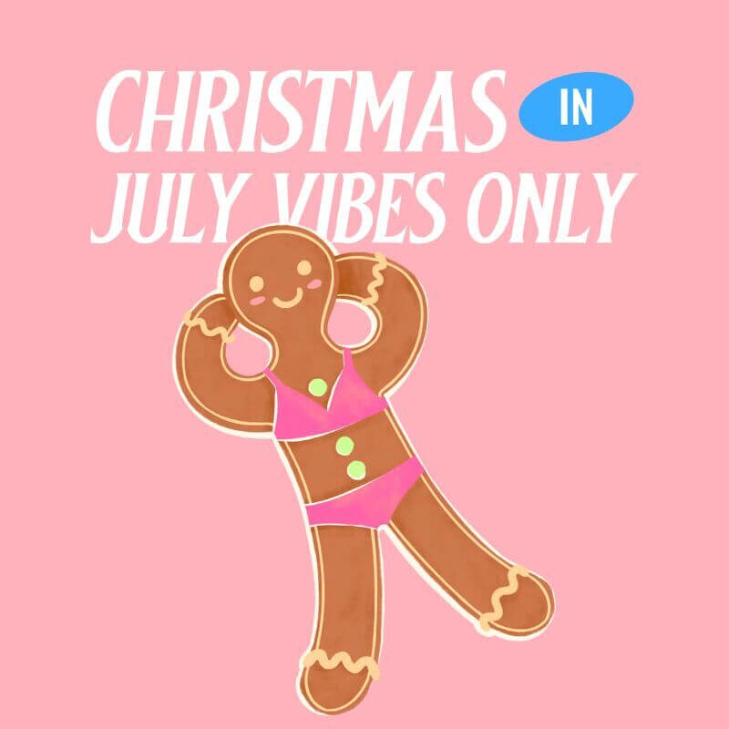 Christmas Themed T Shirt Design Maker Featuring A Gingerbread Woman