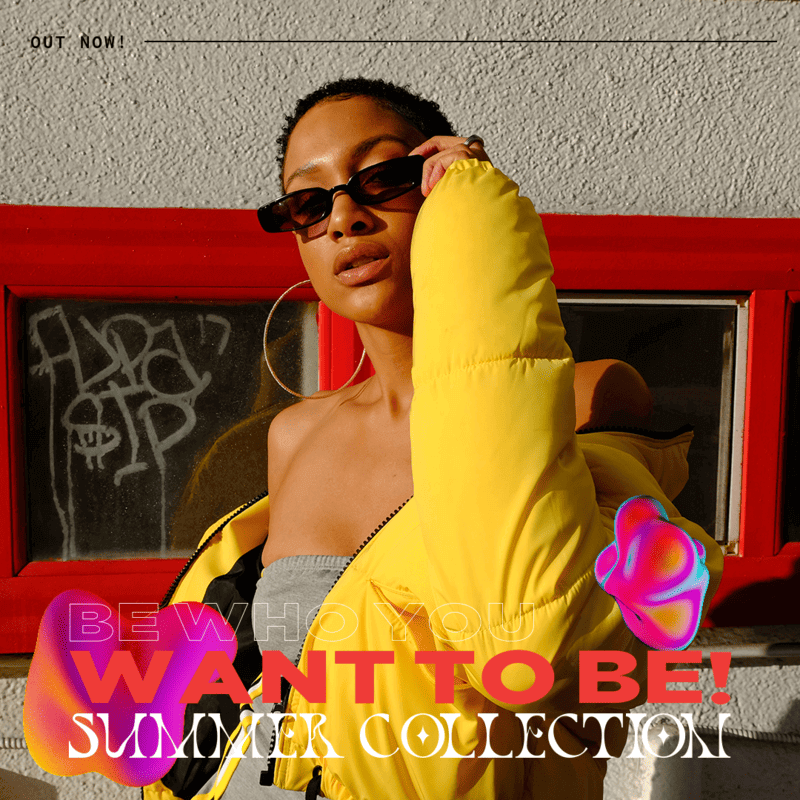 Colorful Instagram Post Maker For A Summer Collection
