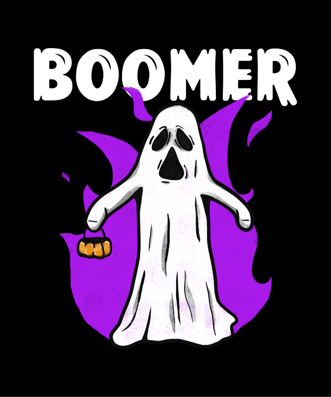 Funny T Shirt Design Maker With A Ghost Graphic