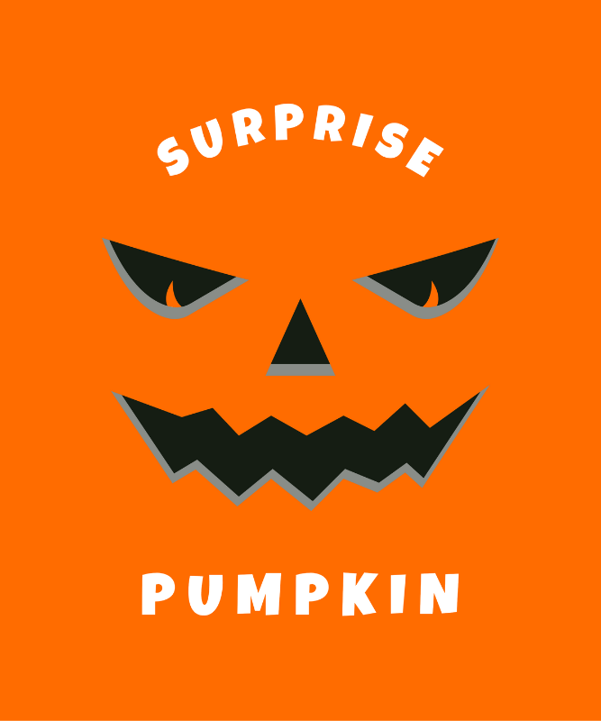 Halloween Themed T Shirt Design Template Featuring An Angry Pumpkin