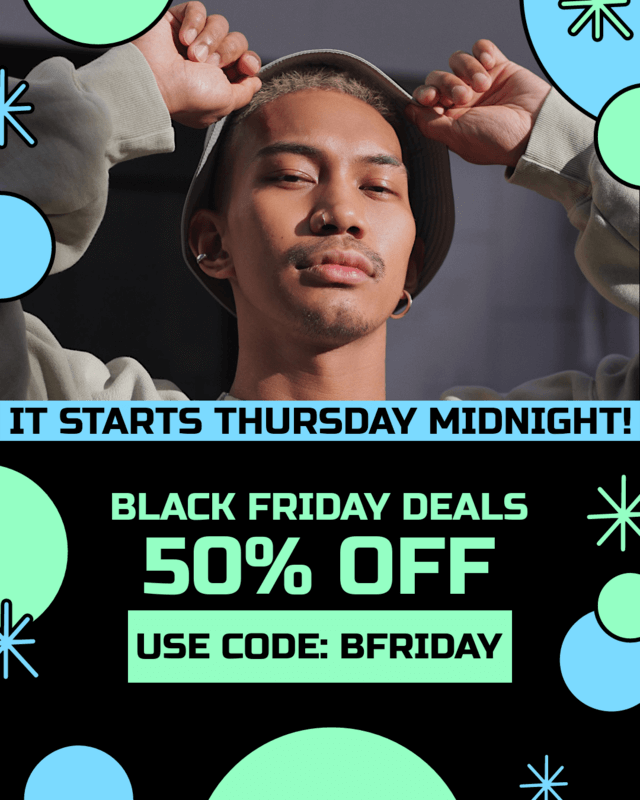 Instagram Post Template With Colorful Graphics For A Special Black Friday Deal