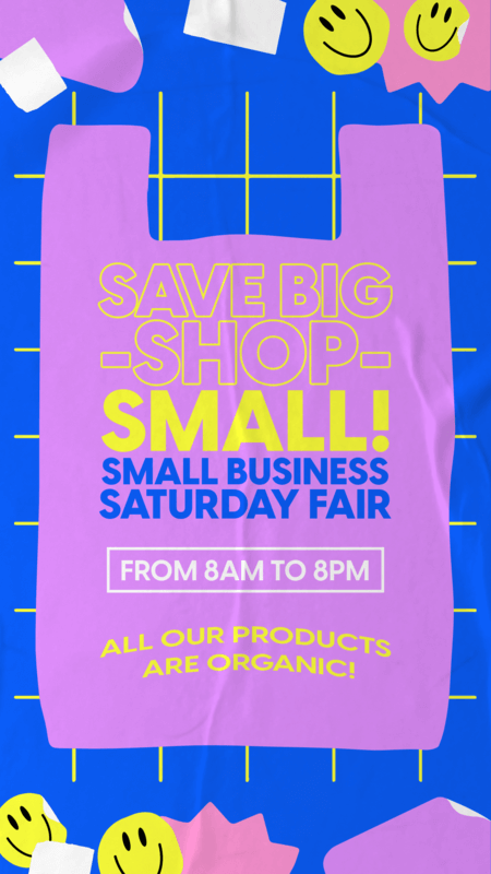 Instagram Story Creator Advertising A Small Business Saturday Fair