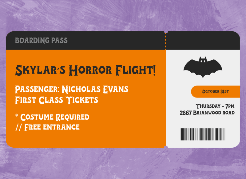 Invitation Design Maker Featuring A Boarding Pass Style